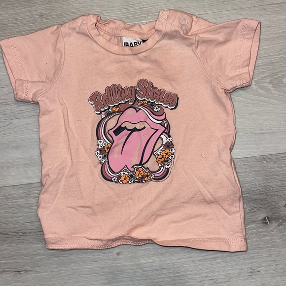 Cotton On Other - Cotton On Baby Pink Rolling Stones Tee Size 3-6 months.
